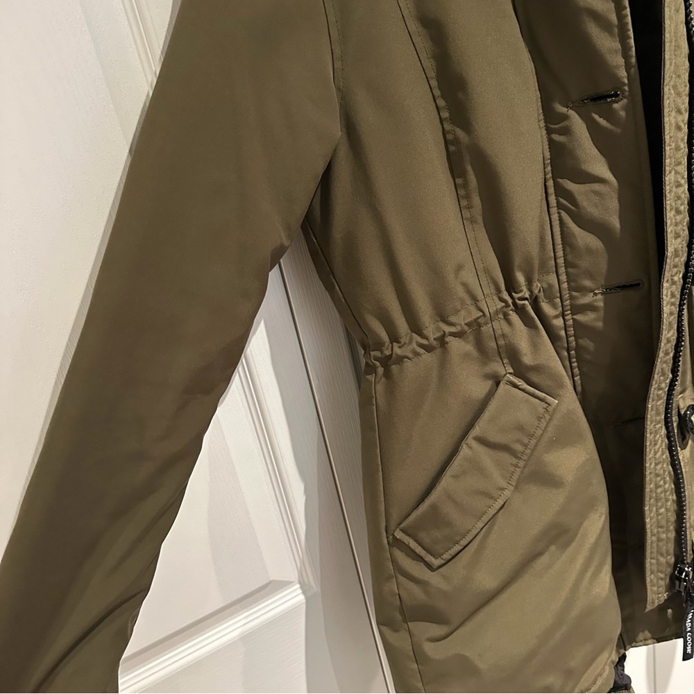 Canada Goose Olive Parka with Fur Trim - Picture 11 of 12